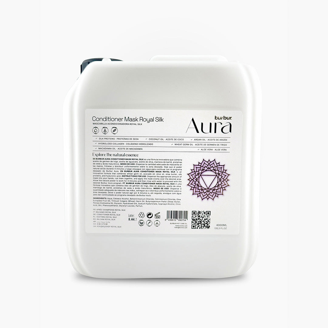 BURBUR Aura Conditioner Mask Royal Silk-Dypvirkende fuktighetsmaske for silkemyk og sunn pels 4000ml _WePet
