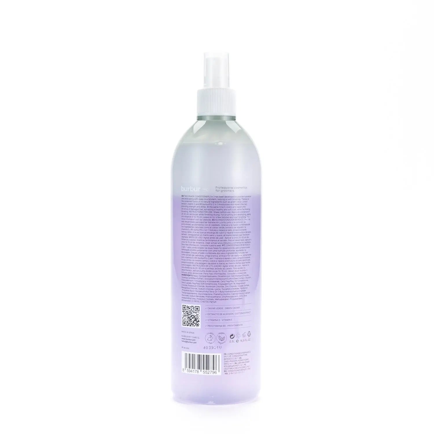 Burbur Pro 2i1 Biphase Conditioner 500ml WePet.no