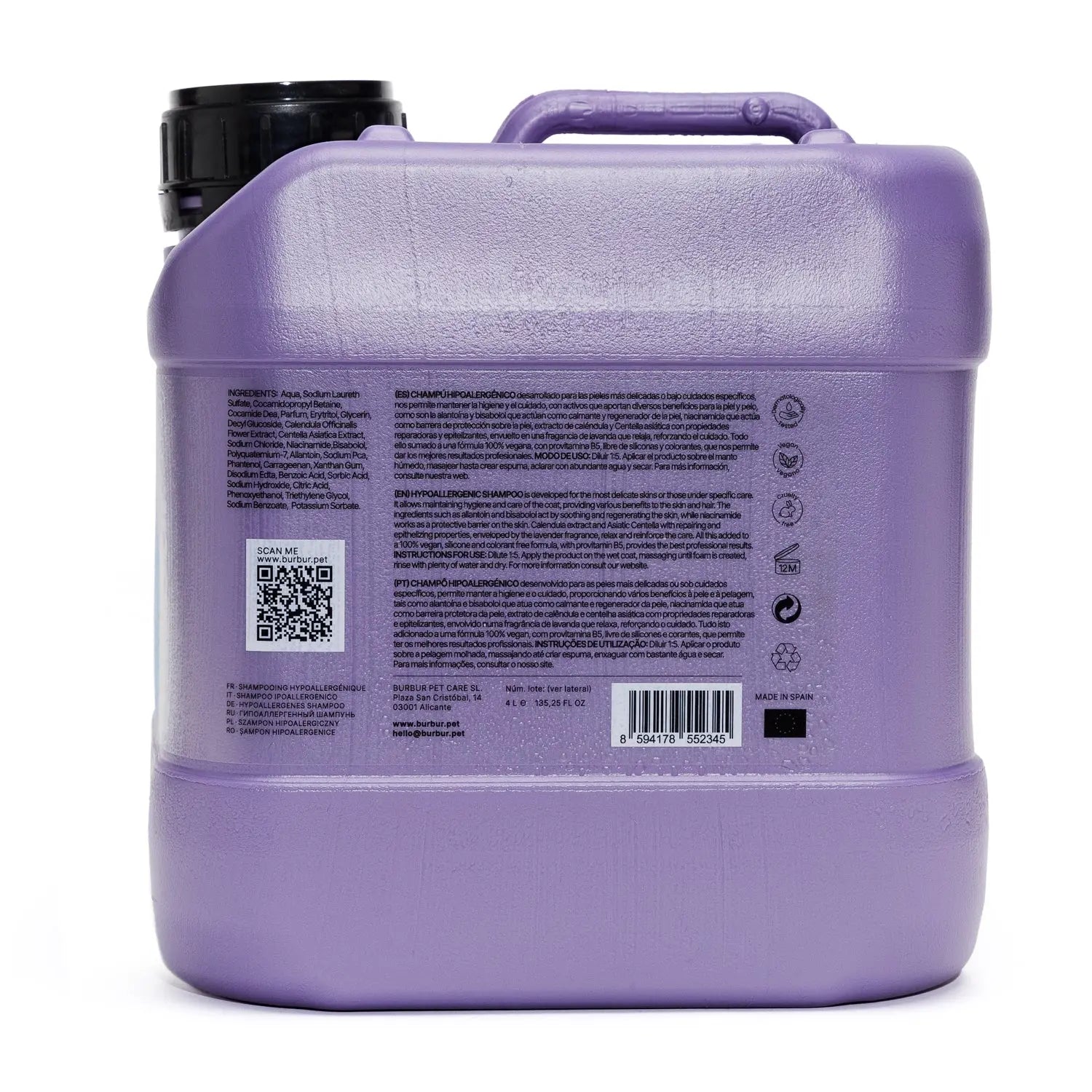 Burbur Pro Hypoallergenic Shampo WePet.no